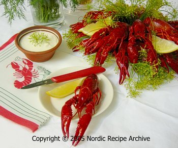 Crayfish party table setting